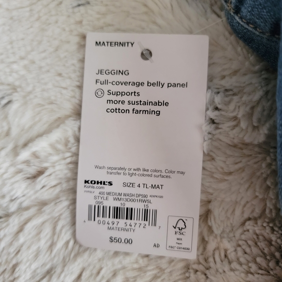 Maternity Sonoma Goods For LifeOver-The-Belly Jeggings - Size 4TLMAT - Picture 10 of 12